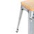 Bolero Bistro Low Stools in Grey Steel with Wooden Seat Pad - Pack of 4