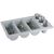Plastic Cutlery Dispenser Tray Basket in Grey - GN 1/1 100(h)x325(w)x530(d)mm