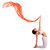 Jongliertuch Stofftuch Jonglage Tuch zum Jonglieren Tanztuch 140x140 cm, Orange