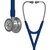 3M™ Littmann® Cardiology IV™ Stethoskop für die Diagnose, Bruststück in Standardausführung, marineblauer Schlauch, Schlauchanschluss und Ohrbügel aus Edelstahl, 69 cm, 6154