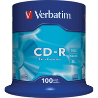 VERBATIM CD-R, 100 stuks spindel, 700MB, 52x