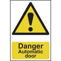 Danger automatic door sign