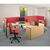 BusyScreen® classic clamp on desk partition screens - Standard desk screens - red