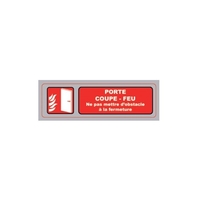 Plaque Signa PVC 170x50 mm COUPE-FEU OBSTACLE (S.40)