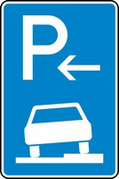 Verkehrszeichen VZ 315-56 Parken auf Gehwegen (Anfang), 630 x 420, 2mm flach, RA 1
