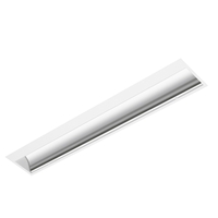 LED Einbau-Rasterleuchte, asymmetrisch, IP20, schaltbar, weiß, 124.5cm, 30W 4000K 3800lm