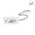 Outdoor LED Einbaustrahler-Set, IP65, quadratisch, 230V AC, 6W 3000K 650lm 38°, schwenkbar, Weiß