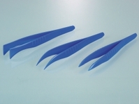 Disposable tweezers PS blue Version Angled
