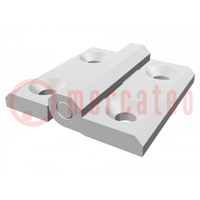 Hinge; Width: 50mm; technopolymer PA; white; H: 50mm