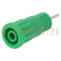 Connecteur: banane 4mm; socle; 36A; 1kV; vert; -25÷80°C; 5mΩ