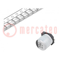 Condensator: elektrolytisch; low ESR; SMD; 10uF; 50VDC; Ø5x5,8mm