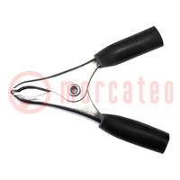 Morsetto a coccodrillo; 15A; Gamma serraggio: max.19mm; nero