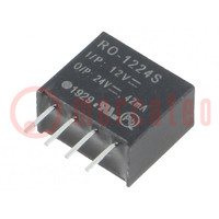 Converter: DC/DC; 1W; Uin: 10.8÷13.2V; Uout: 24VDC; Iout: 42mA; SIP4
