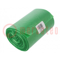 Abfallsäcke; Polyethylen LD; grün; 60l; 50Stk.