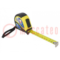 Measuring tape; L: 5m; Width: 19mm; Enclos.mat: ABS,elastolan