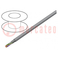 Cable; ELITRONIC® LIYCY; 27x0,34mm2; PVC; gris; 250V; CPR: Eca
