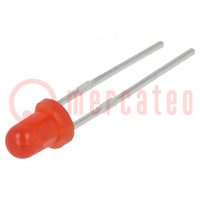 LED; 3mm; red; 30mcd; 60°; Front: convex; 2.1÷2.5V; No.of term: 2