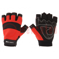 Protective gloves; Size: 11; black-red; microfiber,plastic