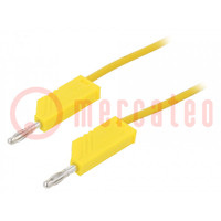 Test lead; 60VDC; 16A; with 4mm axial socket; Len: 1m; yellow