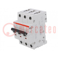 Installatieautomaat; 230/400VAC; Inom: 2A; Polen: 3; op DIN-rail