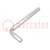 Wrench; hex key; HEX 11mm; Overall len: 119mm; short