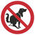 Verbotsschild - Verbotszeichen Hier kein Hundeklo Alu geprägt Größe 40 cm