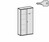 Garderobenschrank mit ausziehbarem Garderobenhalter, mit Mittelseite und 5 Dekor-Einlegeböden, abschließbar, 1000x425x1920, Buche/Buche