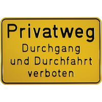 Produktbild zu Hinweisschild Privatweg Durchgang und Durchfahrt verboten 300 x 200 mm