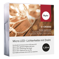 Verpackungsfoto: Micro LED-Lichterkette mit Draht