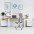 Drehstuhl / Bürostuhl AZURRO WHITE Netzstoff / Stoff grau hjh OFFICE