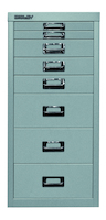 Bisley MultiDrawer™, 29er Serie, DIN A4, 8 Schubladen, silber