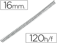 ESPIRAL METALICO Q-CONNECT 56 4:1 16MM 1,2MM CAJA DE 100 UNIDADES