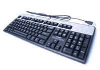 HP 434821-227 toetsenbord USB Tsjechisch Zwart, Zilver