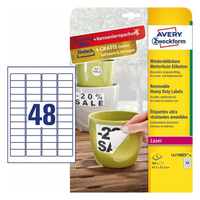 Avery L4778REV-8 etykiet do nadruku Biały Samoprzylepne etykiety do drukowania