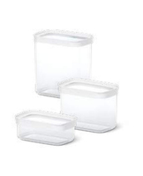 EMSA N1142700 boîte hermétique alimentaire Rectangulaire contenant Transparent, Blanc 3 pièce(s)