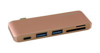 LC-Power LC-HUB-C-MULTI-2R laptop dock/port replicator USB 3.2 Gen 1 (3.1 Gen 1) Type-C Rose gold