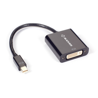 Black Box EVNMDP-DVI adaptador de cable de vídeo 0,2 m Mini DisplayPort DVI-I Gris