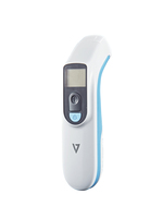 V7 Termómetro frontal por infrarrojos sin contacto, frente, ambiente, objetos, pantalla retroiluminada de 3 colores, función de alerta de fiebre, dispositivo médico registrado.