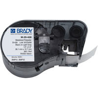 Brady M-29-428 etichetta per stampante Nero, Grigio Etichetta per stampante autoadesiva