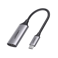 Ugreen 70444 adapter kablowy HDMI Typu A (Standard) USB Type-C Aluminium, Czarny