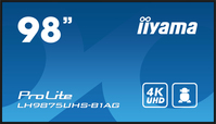 iiyama LH9875UHS-B1AG Signage-Display Digital Signage Flachbildschirm 2,49 m (98") LED WLAN 500 cd/m² 4K Ultra HD Schwarz Eingebauter Prozessor Android 11 24/7