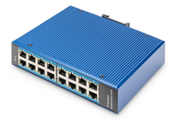 Digitus Conmutador de red Ethernet Gigabit de 16 puertos, industrial, no gestionado