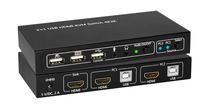 Microconnect MC-HDMI-USBKVM-UK interruptor KVM Negro