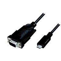 LogiLink AU0051A video átalakító kábel 1,2 M USB C VGA (D-Sub) Fekete