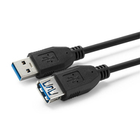 Microconnect USB3.0AAF2B USB Kabel 2 m USB 3.2 Gen 1 (3.1 Gen 1) USB A Schwarz