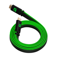Floating Grip FG-HDMILED-300-GREEN HDMI kabel 3 m HDMI Type A (Standaard) Zwart