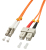 Lindy 1.0m OM2 LC - SC Duplex cable de fibra optica 1 m Naranja