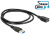 DeLOCK 1m 2xUSB3.0-A USB kábel USB 3.2 Gen 1 (3.1 Gen 1) USB A Fekete