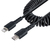 StarTech.com 50cm USB-C naar Lightning Kabel, Zwart, MFi Gecertificeerd, iPhone Lader Spiraalkabel, Duurzame Aramidevezels, Robuuste USB-C Lightning Laadkabel