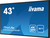 iiyama LE4341UHS-B1 Signage-Display Digital Signage Flachbildschirm 108 cm (42.5") LCD 350 cd/m² 4K Ultra HD Schwarz 18/7